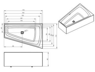 Акриловая ванна Riho Still Smart Plug and Play B102008005 L 170х110см белый